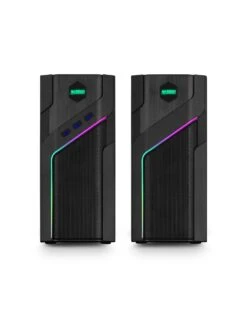 Urban Factory BOOMEE: HAUT-PARLEURS STÉRÉO BLUETOOTH 5.1 RÉTROÉCLAIRÉS -Urban Factory Magasin boomee haut parleurs stereo bluetooth 51 retroeclaires 2