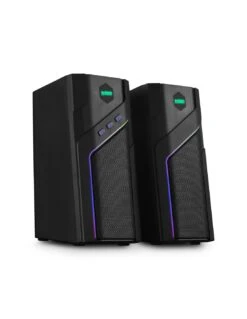 Urban Factory BOOMEE: HAUT-PARLEURS STÉRÉO BLUETOOTH 5.1 RÉTROÉCLAIRÉS