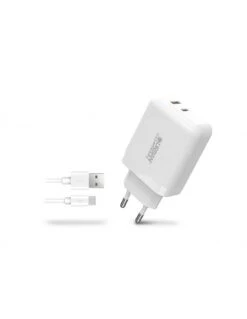 Urban Factory POWEE: CHARGEUR SECTEUR USB-C 45W / USB-A 18W AVEC CABLE USB-C -Urban Factory Magasin powee chargeur secteur usb c 45w usb a 18w avec cable usb c 2