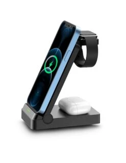 Urban Factory POWEE PRO: CHARGEUR 3 EN 1 AVEC FONCTION STAND 22,5W SMATPHONE / SMARTWATCH / ECOUTEURS -Urban Factory Magasin powee pro chargeur 3 en 1 avec fonction stand 225w smatphone smartwatch ecouteurs 3