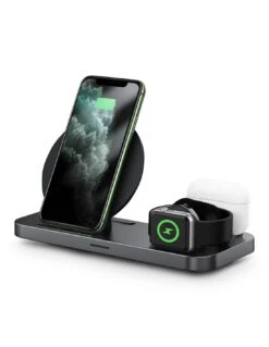 Urban Factory POWEE: STATION DE CHARGE 3 EN 1 A INDUCTION 15W -Urban Factory Magasin powee station de charge 3 en 1 a induction 15w 3